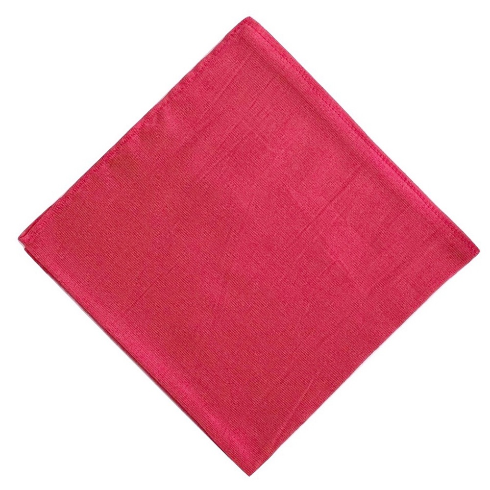 Cerise Pink Shot Silk Pocket Square Handkerchief